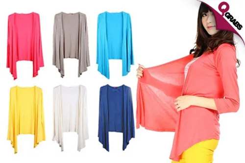 For QR35, Dress Colorfully with a Full Sleeved Cardigan - Choose from 6 Vibrant Colors - Size S (QR59 Value)